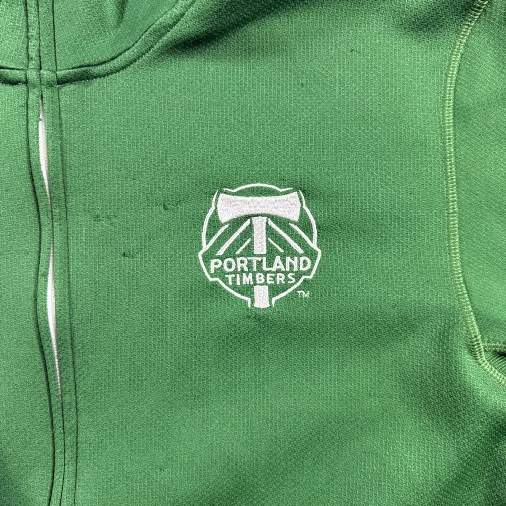 Adidas‎ Portland Timbers MLS Soccer Track Jacket Mens Medium Green Full Zip